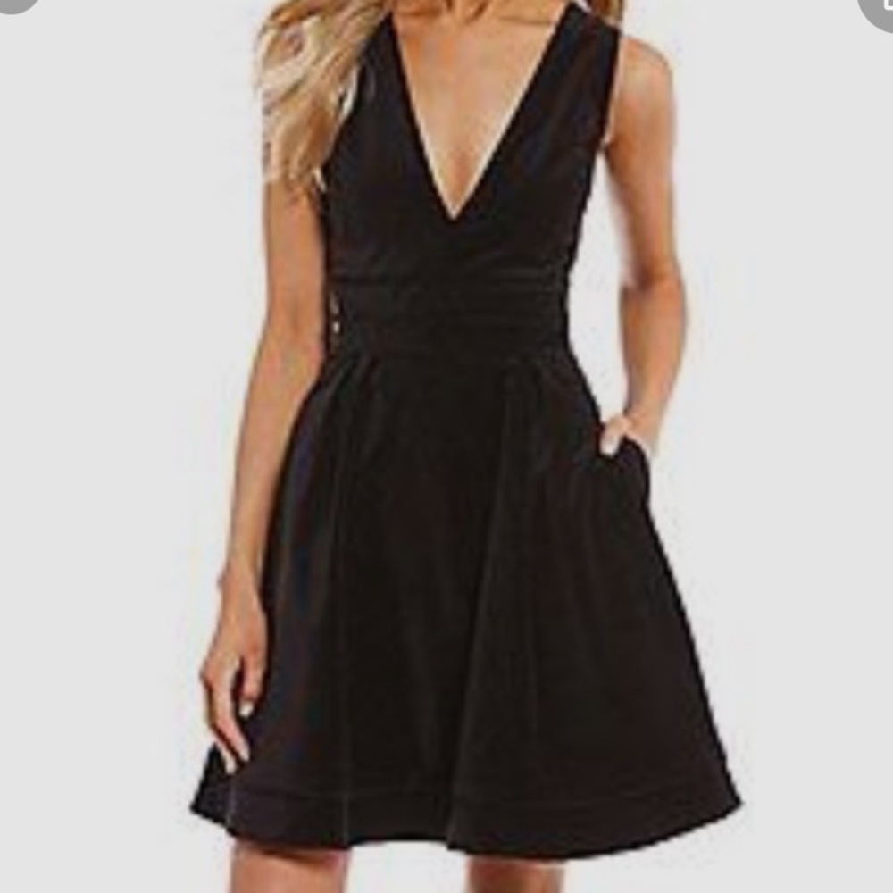 NWT Lauren James Morgan Velvet Black Dress SzM